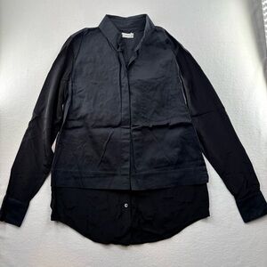 Vince Black  Tiered Button-Up Shirt - Size 0